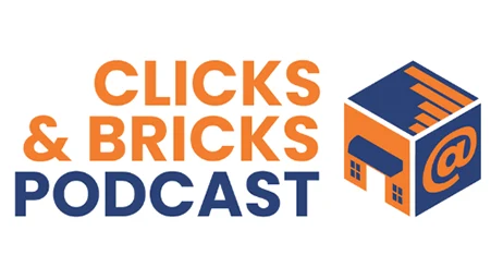 clicks and bricks podcast logo