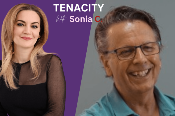 Sonia Couto interviewing Carl Weatherell on scaling startups through collaboration on Tenacity Podcast